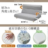 ソファ 2人掛 ローソファ 低反発ハイバックローソファ -ファビオ2人掛け フロアソファー カウチソファー こたつ 一人暮らし ファブリック 脚付き デザイン 日本製 座椅子 コンパクト リクライニング 背もたれ 北欧 おしゃれ テレワーク 在宅ワーク