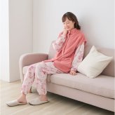 部屋着 ベスト ロング 通販 襟付きベスト レディース チュニック丈ベスト ホームベスト ルームウェアベスト 部屋着羽織り物 お尻隠れる 首元肩防寒 あったかフリース 前開きボタン ミセス シニア 高齢者 婦人 ロング丈 秋冬用 ポケット付き 防寒着