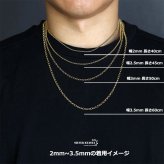 ゴールド ロールチェーンネックレス ステンレスチェーン 金 gold Roll Chain 幅 長さ 太め 細め 切れにくい 錆びにくい 剥がれにくい チェーンの種類 父の日