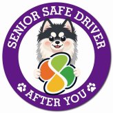 カーサイン 高齢者マーク SENIOR SAFE DRIVER ポンスキー マグネット 強力 直径13cm 肉球 日本製 車 ステッカー