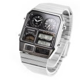 シチズン アナデジテンプ CITIZEN ANA-DIGI TEMP 復刻モデル 腕時計 メンズ レディース シルバー JG2101-78E