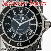 【送料無料】（お取り寄せ）腕時計 メンズ Salvatore Marra サルバトーレマーラ セラミックウォッチ アラビアインデックス 3気圧防水 回転ベゼル SM23103-BKR ブランド 人気 シンプル ウォッチ カジュアル フォーマル 誕生日 [SM23103-BKR]