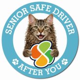 カーサイン 高齢者マーク SENIOR SAFE DRIVER ラパーマ マグネット 強力 直径13cm 肉球 日本製 車 ステッカー