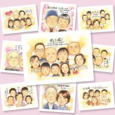 金婚式 贈り物 似顔絵 プレゼント 手描き ギフト 名入れ 金婚式 お祝い 結婚記念日 結婚50周年 記念日 大人数 夫婦 両親 お父さん 祖父母 家族 お母さん 名入れ 下書き確認 修正無料 喜ばれる 実績多数 宝物 かわいい 長寿 思い出 感謝 50周年 闘病中の方への励まし 白寿祝い イラスト 快気祝い お祝いの品 二次会 感激 メモリアルギフト サプライズ