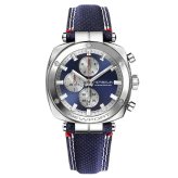 エルブラン HERBELIN ニューポート NEWPORT 42mm 腕時計 メンズ クオーツ クロノグラフ H35664AP25 クッション スクエア HERITAGE 革ベルト ネイビー