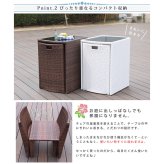 ラタン調コンパクトテーブル３点セット ガーデンテーブルセット 折りたたみ 雨ざらし リゾート 庭 テラス バルコニー 送料無料 おしゃれ ガーデンチェアー＆テーブルセット ナチュラル シンプル 北欧 レトロ 西海岸