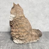 WooBia ウービア 猫 置物 お座りノルウェージャンフォレストキャット マスターズエディション 高さ29.5cm リアル 長毛 ネコ アニマルオブジェ 玄関 リビング インテリア 猫好き 新築祝い 開店祝い 退職祝い プレゼント ギフト