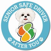 カーサイン 高齢者マーク SENIOR SAFE DRIVER マルシーズー マグネット 強力 直径13cm 肉球 日本製 車 ステッカー