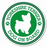 YORKSHIRE TERRIER ヨークシャー・テリア グリーン 肉球 カーサイン 車 マグネットステッカー 犬 マグネット 強力 直径13cm 丸型 おしゃれ かわいい ドラレコステッカー 安全対策 危険運転 煽り運転 アニマル 動物 犬種別 屋外 防水 屋内 肉球マーク