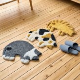 ニャンタマ マット 猫 フロアマット タフトマット 玄関マット インテリア雑貨 バスマット かわいい 室内用 子供部屋 ラグ ねこ 猫 ネコ 猫好き 猫雑貨 猫グッズ おしゃれ ねこ好き プレゼント ギフト 贈り物 足元マット ふわふわ 敷物