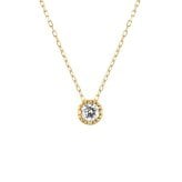 【無料ラッピング】  ヨンドシー 4℃ EAU DOUCE4℃【5月誕生石】K10 イエローゴールド ネックレス エメラルド ダイヤモンド レディース ブランド 正規品 新品 ギフト プレゼント 人気 おすすめ 誕生日 記念日 クリスマス 送料無料