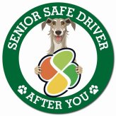 カーサイン 高齢者マーク SENIOR SAFE DRIVER ディアハウンド マグネット 強力 直径13cm 肉球 日本製 車 ステッカー