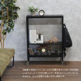 キャスター付 スリム収納ラック　棚KAKERU ONES0380 玄関収納 シンプルスタイル モダン 角型 木製 おしゃれ幅79cm 奥行28cm 高さ98.5cm