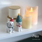 Zappy ザッピー ねこのクリスマス[クリスマス 飾り インテリア オブジェ 雑貨 猫 置物 かわいい おしゃれ 陶器 ミニチュア 小さい プレゼント ギフト クリスマスツリー サンタクロース 卓上 デスク リビング 玄関] 即納