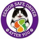 カーサイン 高齢者マーク SENIOR SAFE DRIVER キムリック マグネット 強力 直径13cm 肉球 日本製 車 ステッカー
