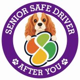 カーサイン 高齢者マーク SENIOR SAFE DRIVER イングリッシュコッカースパニエル ステッカー シール 直径13cm 肉球 日本製 車