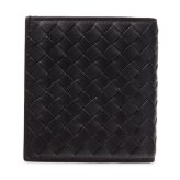 選べる2色 ボッテガヴェネタ 二つ折り財布 メンズ イントレチャート BOTTEGA VENETA 小銭入れなし 札入れ カード入れ6枚 本革 レザー ダークブラウン ダークグレー コンパクト 222338 V47W1 2006 2015