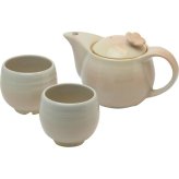 萩焼 萩焼 姫土 茶の間セット（茶コシ付） [26-0202-100] ０６３３０ プレミアムギフト 贈り物 お祝い 陶器（萩焼） 日本製 内祝い 出産内祝い 結婚内祝い 快気祝い 新築祝い お返し 贈り物 プレゼント ギフト