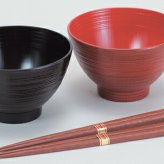 山中塗　刷毛目汁椀ペア　根来・曙（箸付) インテリア 漆器 盆 カタログギフト 景品 粗品