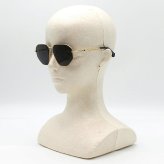 マックスマーラ Max Mara サングラス ノーズパッド UVカット アイウェア スクエア 多角形 ジオメトリック MM0143/S 30A 59 メンズ レディース ユニセックス ゴールド+ブラック 海外正規品