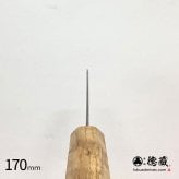切付三徳ステンレス包丁　170mm SLD ダマスカス オリーブ八角柄 黒染仕上げ 日本製 徳蔵刃物 【TOKUZO KNIVES】 JAPAN Kitchen Knives 包丁 ほうちょう ホウチョウ 切れ味 家庭用 万能 両刃 お手入れ簡単 錆に強い プレゼント ギフト 贈り物 一生モノ INOX・イノックス