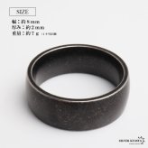 ステンレス ブラックリング 燻し加工 アンティークリング メンズリング つや消し 指輪 マット 甲丸 プチプラ 高見え かっこいい 渋い 男性 金属アレルギー対応