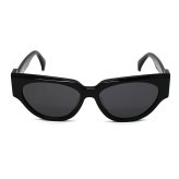 マックスマーラ Max Mara サングラス グローバルフィット アイウェア キャットアイ フォックス MM0139/S 01A 55 メンズ レディース ユニセックス ブラック+グレー 海外正規品