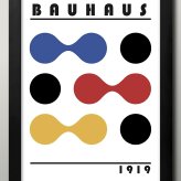 日本製 バウハウス BAUHAUS ミッドセンチュリー A3 サイズ ポスター アート おしゃれ 絵画 インテリア 北欧 イラスト マット紙 艶消し アートパネル 額 フレーム デザイン 壁掛け ギフト 新築祝い ディスプレイ  速達 送料無料