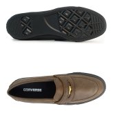 コンバース CONVERSE スニーカー メンズ レディース ローカット レザー オールスター コインローファー ワックスドレザー ダークブラウン 31319360