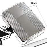 ZIPPO ライター 1941復刻 プレミアムシャイン シルバー 鏡面仕上げ ジッポ ロゴ 両面加工 ストライプ 彫刻 かっこいい 丸角 高級 銀 メンズ おしゃれ ギフト プレゼント
