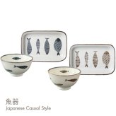 魚器 あさごはんセット 和食器 食器セット 朝食セット 焼き魚 皿 茶碗 小鉢 和モダン 電子レンジ対応 食洗機対応 ギフト 結婚祝い 新築祝い 内祝い ギフト 〈02523〉 M-mode