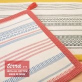ラグ カーペット インド綿マット テラ 約50×80cm 洗濯機で洗える ボンディング 玄関マット 滑り止め付き