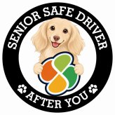 カーサイン 高齢者マーク SENIOR SAFE DRIVER カニンヘンダックスフンド ステッカー シール 直径13cm 肉球 日本製 車