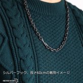太角チェーン 幅9mm シルバー ゴールド イーグルフック チェーンネックレス フェザーネックレス チェーン 燻 太角チェーンセット 太め 全てステンレス素材！