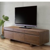 テレビ台 テレビボード 天然木 突き板 ウォールナット ホワイト オーク 150cm 木製 脚付き 無垢 お掃除ロボット 角丸 2色 オシャレ おしゃれ ローボード 収納 フルオープンレール 新生活