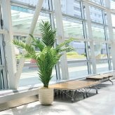 観葉植物 造花 アレカヤシ BROWN 全高約210cm 大型 フェイクグリーン 高級 本物そっくり リアル おしゃれ インテリア 人工観葉植物 アーティフィシャルグリーン オフィス 店舗 ホテル 開店祝い 室内 リビング 玄関 風水 ヤシの木 フェイク