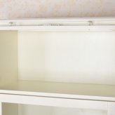 本棚 書棚 フラップ扉 ディスプレイ サイドボード 収納 ホワイト 白 姫系 フェミニン アンティーク調 ロココ調 スノーホワイトプリンセス スライド本棚4段 新生活