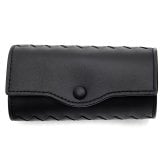 ボッテガヴェネタ キーケース 6連 BOTTEGA VENETA 284137 V3UN1 8803 イントレチャート ブラック 黒 メンズ レディース ラムレザー 羊革 キーフック5本 キーリング付き スナップボタン 鍵入れ ギフト