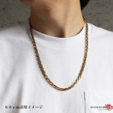 ステンレス 珍しい形状 チェーンネックレス メンズネックレス ゴールド シルバー スクエア シンプル 重厚感 存在感 メタル 男性 金属アレルギー対応