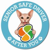 カーサイン 高齢者マーク SENIOR SAFE DRIVER スフィンクス マグネット 強力 直径13cm 肉球 日本製 車 ステッカー