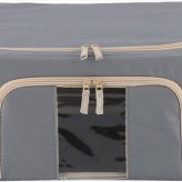 収納ボックス フタ付き 布 前開き 通販 窓付＆積み重ね収納ボックス 22L 衣類収納ボックス 収納ケース 窓付き収納ボックス 折りたたみ ファスナー ふた付き 蓋つき 収納 ボックス 奥行29cm 高さ20cm 収納用品 押入れ収納 収納家具 インテリア