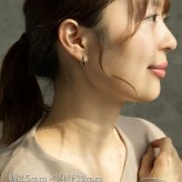ピアス フープ つけっぱなし 小さめ ステンレス アレルギー対応 幅2.5mm × 内径 8mm 12mm 太め 中折れ 大人 上品 通勤 オフィス シンプル