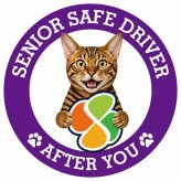 カーサイン 高齢者マーク SENIOR SAFE DRIVER トイガー ステッカー シール 直径13cm 肉球 日本製 車