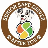 カーサイン 高齢者マーク SENIOR SAFE DRIVER ダルメシアン ステッカー シール 直径13cm 肉球 日本製 車