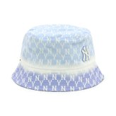 エムエルビーコリア MLB Korea バケットハット 帽子 ニューヨーク ヤンキース モノグラム タイダイ 32CP32111 50V モノグラム レインボー ドーム ハット メンズ レディース ユニセックス バイオレット+ライトブルー 海外正規品
