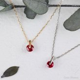  ルビー プチ ネックレス プラチナ 18金 一粒 一石 シンプル ペンダント レディース プチネックレス 華奢 デザイン K18 Pt900 誕生石 7月 記念日 彼女 プレゼント ギフト petit