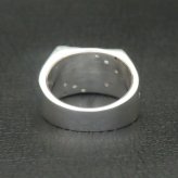 印台リング 指輪 シルバー925 【刻印無料】 印台 リング キュービックジルコニア キラキラ シルバーアクセサリー メンズ ユニセックス クリスマス 誕生日 プレゼント 記念日 父の日 母の日 ハンドメイド 手作り 彫金 ジュエリーボックス 箱 Grand Galleria グランドガレリア