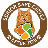 カーサイン 高齢者マーク SENIOR SAFE DRIVER アメリカンボブテイル マグネット 強力 直径13cm 肉球 日本製 車 ステッカー