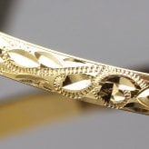 ハワイアンジュエリー オーダーメイド バングル オーダーメイド 幅4mm 刻印 無料 サイズが選べる K14ゴールド クローズバングル 彼女 妻 女性 レディース 誕生日 プレゼント【品番：KJGB4-001】