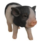 置物 豚 黒白桃豚 幅22.5cm woobia ウービア ぶた リアル かわいい おしゃれ 玄関 インテリア オブジェ ガーデン ミニブタ 動物 アニマル 癒し 棚 北欧 個性的 プレゼント ギフト 新築祝い 面白い